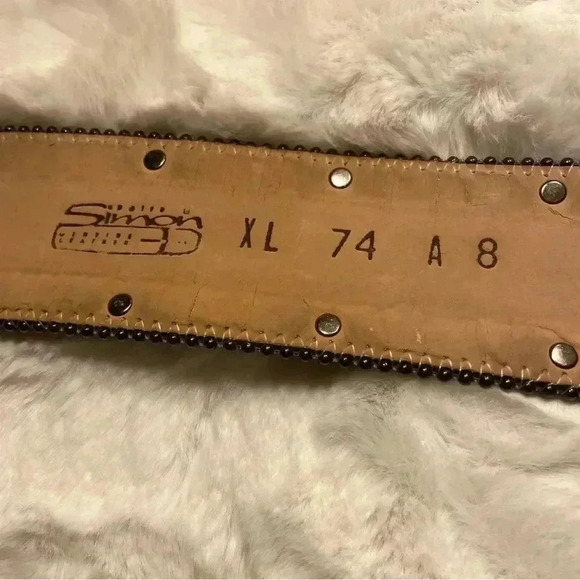 Authentic BB Simon Red Zebra Wide Belt Swarovski Crystals EUC main image 6